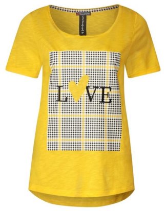 STREET ONE T-Shirt mit Print und Karos
