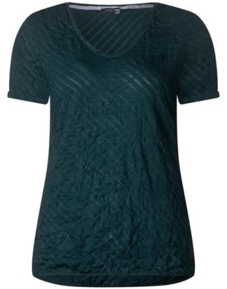 STREET ONE V-Shirt mit Crash-Effekt