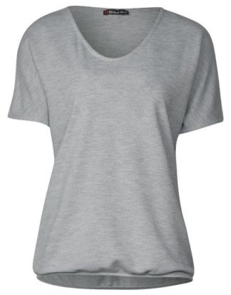 STREET ONE V-Shirt mit Elastiksaum