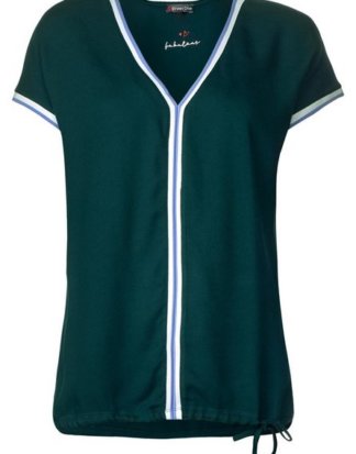 STREET ONE V-Shirt mit Kontrastdetails