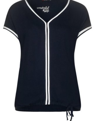 STREET ONE V-Shirt mit Schleifendetail