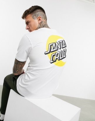 Santa Cruz - T-Shirt aus Bio-Baumwolle mit Mond-Design in Weiß