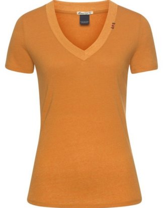 Scotch & Soda T-Shirt mit süßer Stickerei am V-Ausschnitt