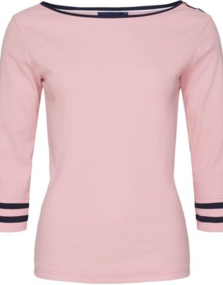 Sea Ranch T-Shirt aus geripptem Jersey mit Kontrastdetails