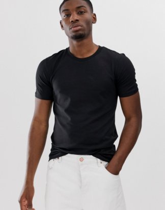 Selected Homme - 'The Perfect Tee' - Schwarzes T-Shirt aus Pima-Baumwolle