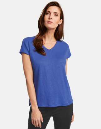 Shirt aus Leinen Blau 40/M