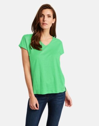 Shirt aus Leinen Grün 38/S