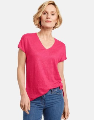 Shirt aus Leinen Pink 36/S