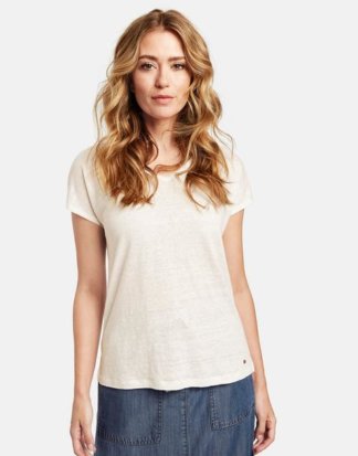 Shirt aus Leinen Weiss 38/S