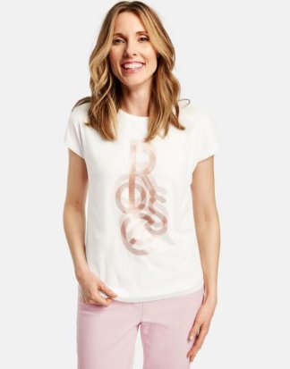 Shirt mit 3-D Effekt Weiss 48/XL