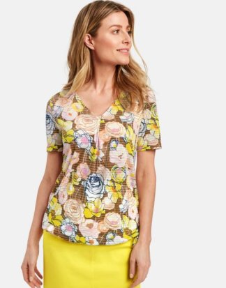 Shirt mit Blumenmuster Mehrfarbig 36/S