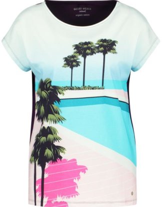 Shirt mit Frontprint organic cotton Mehrfarbig 36/S