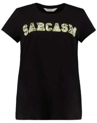 Studio Untold T-Shirt T-Shirt, Statement, gepatched, halber Arm