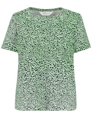 Studio Untold T-Shirt T-Shirt, Tupfenprint, Rundhals-Ausschnitt, halber Arm