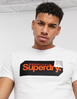 Superdry - Core - Weißes T-Shirt mit Logo