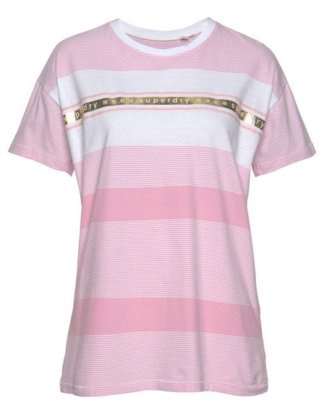 Superdry T-Shirt "MINIMAL LOGO TAPE STRIPE PORTLAND TEE" im angesagten Boxy-Schnitt