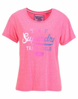 Superdry T-Shirt "TRACKSTER SLIM BF TEE" mit mehrfarbigem Frontprint