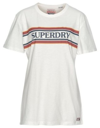 Superdry T-Shirt "VINTAGE TEXT GRAPHIC TEE" mit buntem Logoprint