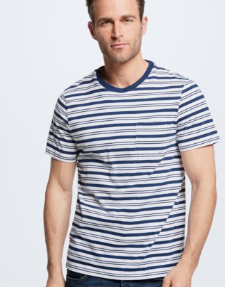 T-Shirt Flint, navy gestreift