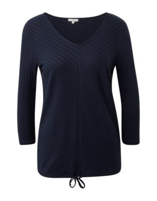 TOM TAILOR 3/4-Arm-Shirt "T-Shirt mit Tunnelzug"