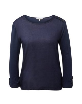 TOM TAILOR Denim Langarmshirt "T-Shirt mit Turn-Ups"