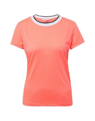 TOM TAILOR Denim T-Shirt "Neon T-Shirt mit Kontrast-Kragen"