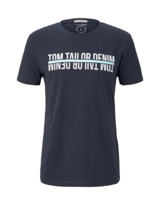 TOM TAILOR Denim T-Shirt "T-Shirt mit Logo-Schriftprint"