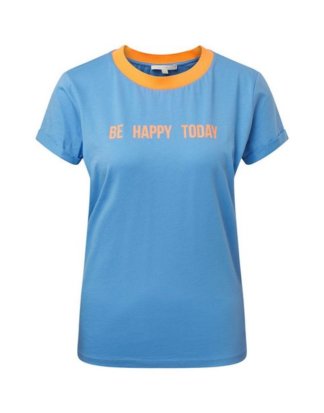 TOM TAILOR Denim T-Shirt "T-Shirt mit Neon Schrift-Print"