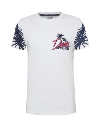 TOM TAILOR Denim T-Shirt "T-Shirt mit dezentem Palmen-Print"