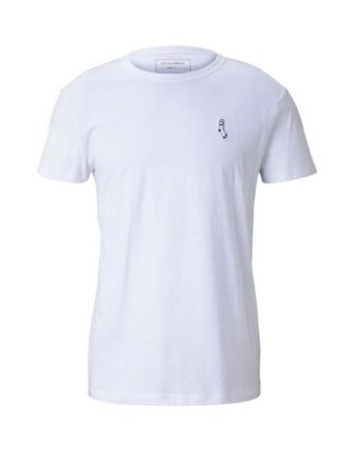TOM TAILOR Denim T-Shirt "T-Shirt mit kleiner Sportsocken-Stickerei"