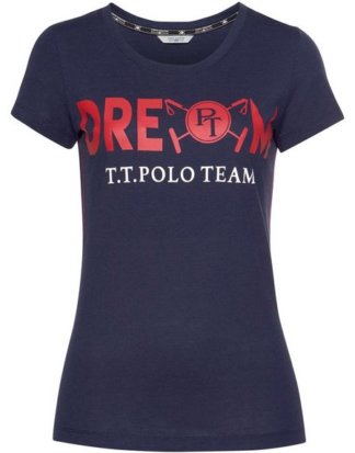 TOM TAILOR Polo Team T-Shirt mit frontalem Label-Print