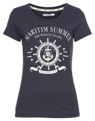 TOM TAILOR Polo Team T-Shirt mit großem Front-Print