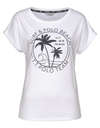 TOM TAILOR Polo Team T-Shirt mit verschiedenen sommerlichem Dessins