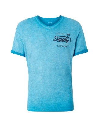 TOM TAILOR T-Shirt "T-Shirt mit Waschung und Print"