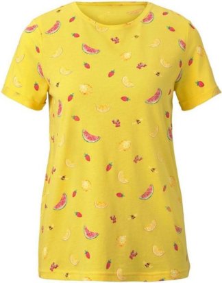 TOM TAILOR T-Shirt mit sommerlichem Allover-Print