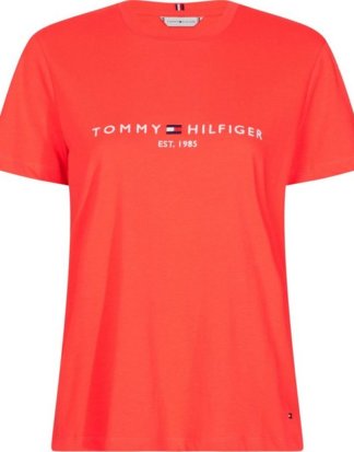 TOMMY HILFIGER T-Shirt "NEW TH ESS HILFIGER C-NK TEE SS" mit gesticktem Tommy Hilfiger Logo-Schriftzug & Flag