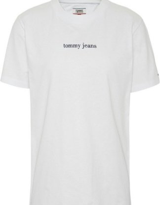 TOMMY JEANS T-Shirt "TJW TOMMY BACK LOGOS TEE" mit Tommy Jeans Schriftzug in Print & Stickerei