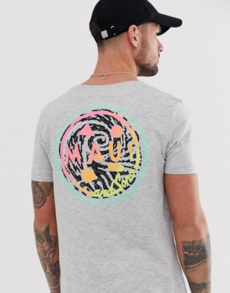 Tom Tailor - T-Shirt mit Maui-Print auf dem Rücken-Grau