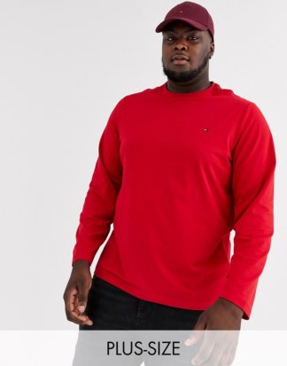 Tommy Hilfiger - Big & Tall - Langärmliges Stretch-Shirt in Rot