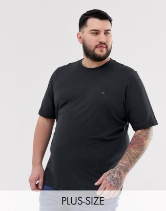 Tommy Hilfiger - Big & Tall - Schmal geschnittenes T-Shirt mit Logo-Schwarz