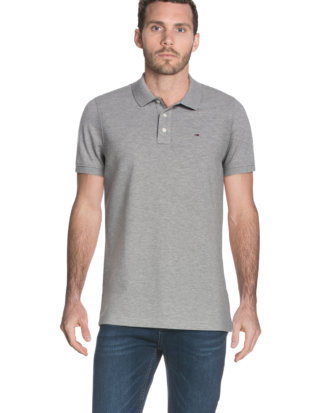Tommy Hilfiger Polo-Shirt, gerader Schnitt grau
