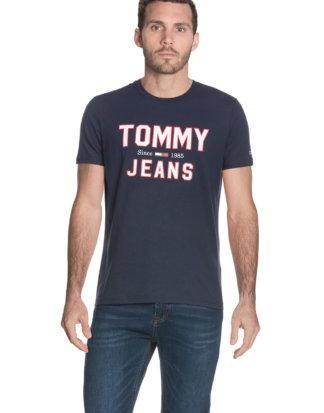 Tommy Hilfiger T-Shirt, Rundhals, gerader Schnitt blau