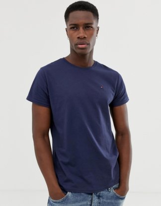 Tommy Jeans - Marineblaues T-Shirt mit Rundhalsausschnitt-Navy