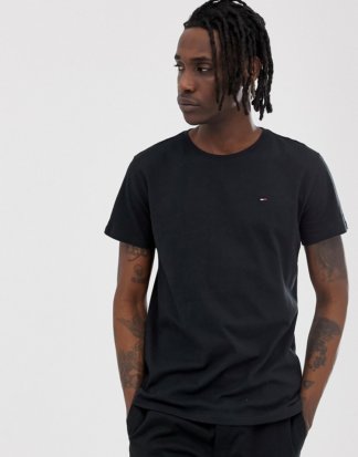 Tommy Jeans - Schwarzes T-Shirt mit Rundhalsausschnitt