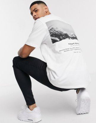 Topman - Weißes T-Shirt mit 'Sierra Nevada' Aufdruck
