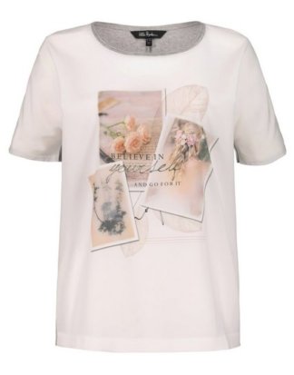Ulla Popken Blusenshirt bis 64, Oberteil, T-Shirt, Shirt mit Motiv, Oversized, Halbarm & Rundhals