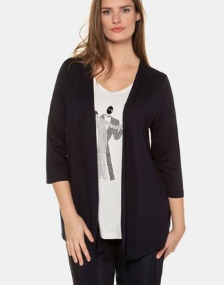 Ulla Popken T-Shirt 2-in-1-Shirt, Glitzer-Tanzpaar, selection