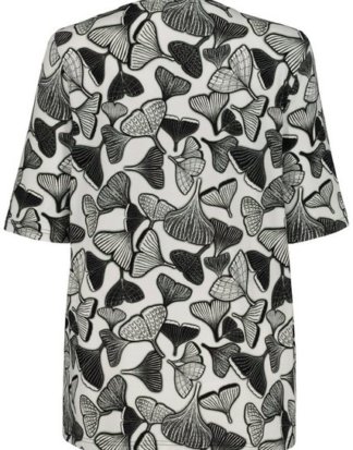 Ulla Popken T-Shirt Shirt, Gingko-Design, Classic, langer Halbarm, selection