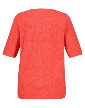 Ulla Popken T-Shirt Shirt mit Tropfenausschnitt, CLASSIC