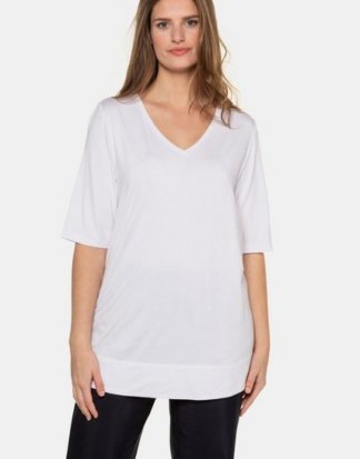 Ulla Popken T-Shirt T-Shirt, A-Line, Zierfalten im Webrücken, selection